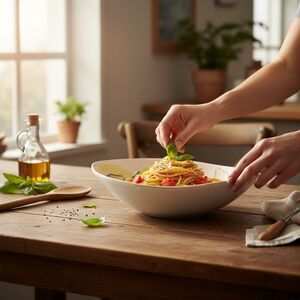 Vintage Los Angeles Potteries Spaghetti/Salad/Pasta Serving Bowl